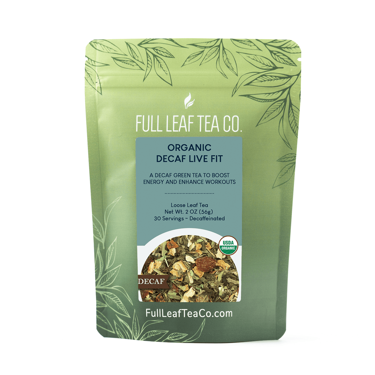 Organic Decaf Live Fit Tea - Loose Leaf Tea - Full Leaf Tea Company