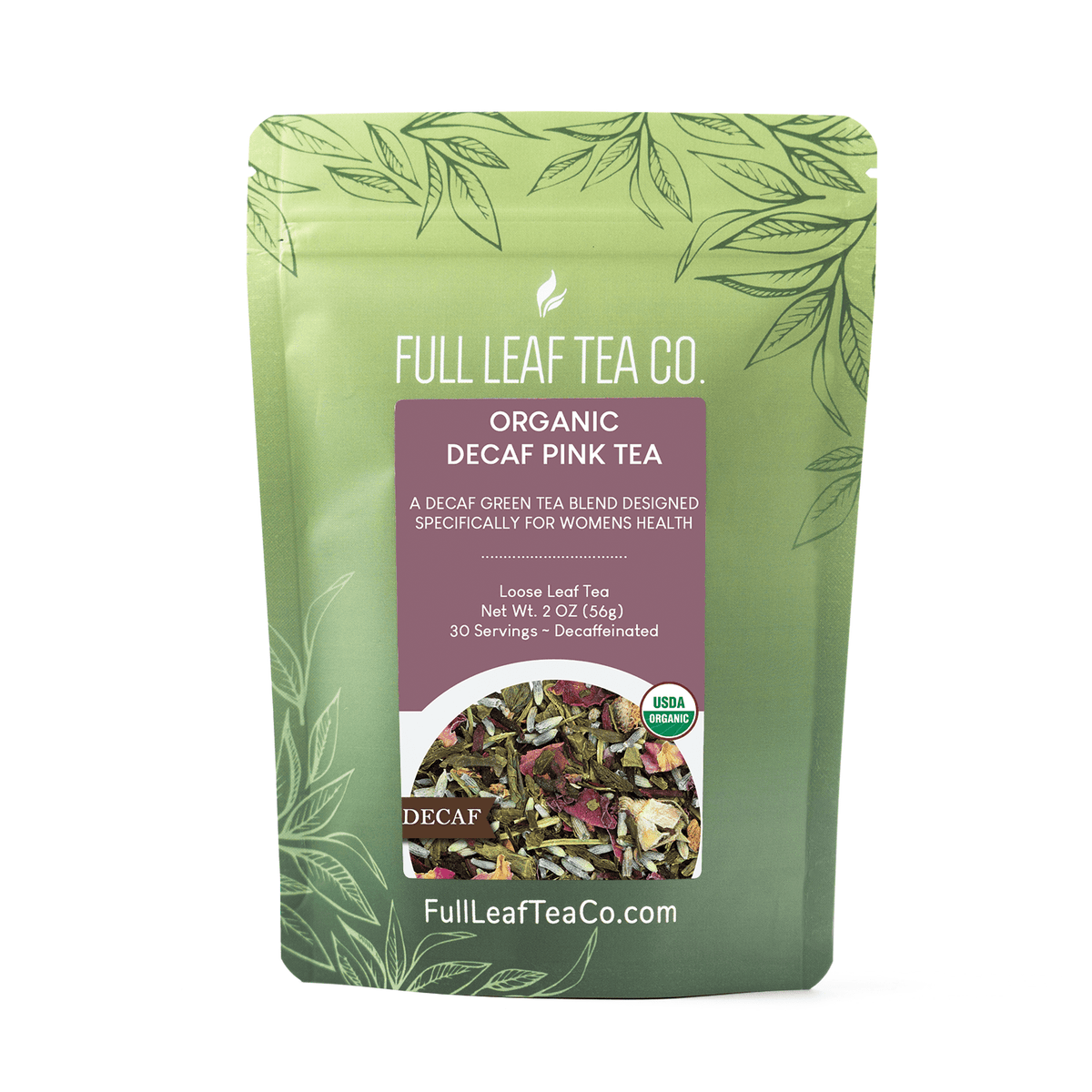 Organic Decaf Pink Tea - Loose Leaf Tea - Full Leaf Tea Company