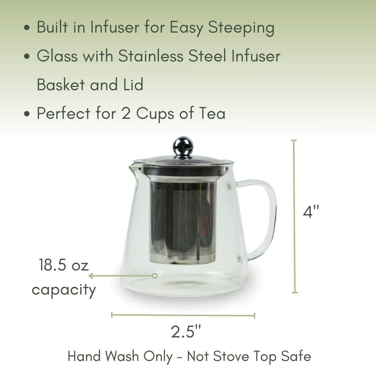 Glass Tea Pot Infuser - Full Leaf Tea Company