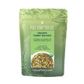 A 2oz bag of Full Leaf Tea Company Organic Tummy Balance Loose Leaf Tea.