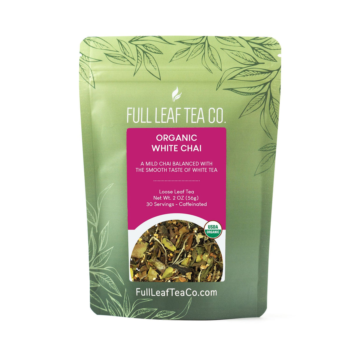 Organic White Chai - Loose Leaf Tea - Full Leaf Tea Company - 2 oz Bag (approx. 30 servings)