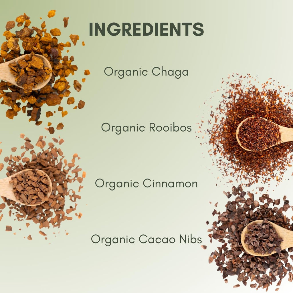 Organic Chaga Mushroom Tea - Loose Leaf Tea - Full Leaf Tea Company - Ingredients on Page