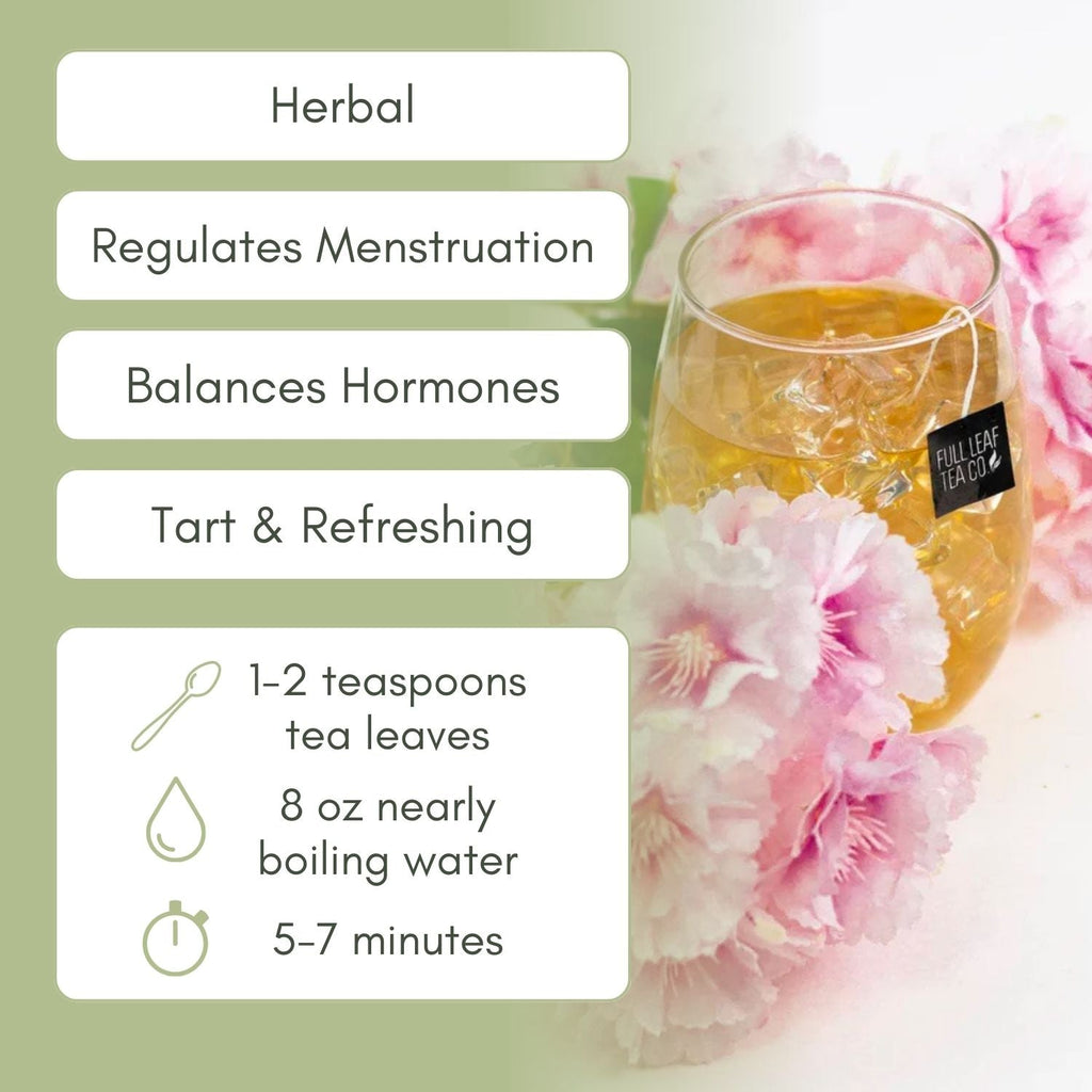 An Infographic description for Organic Cycle Support Tea.