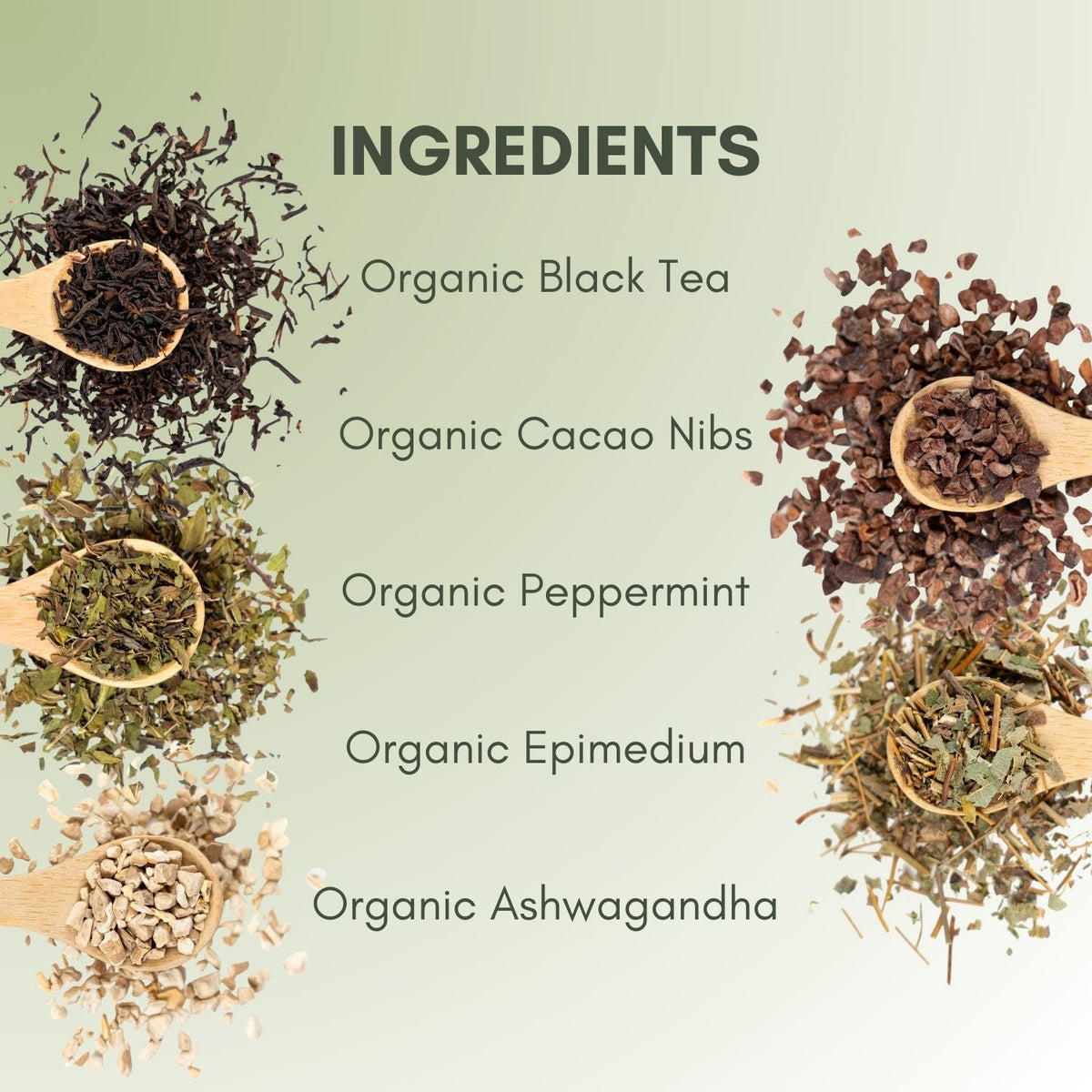 An Ingredient list for Organic Pure Seduction for Him Tea.